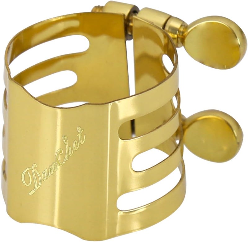 Danchet Tenor Saxophone Ligature Double Screws Gold Tenor Saxophone Ligature Fastener - Image 1